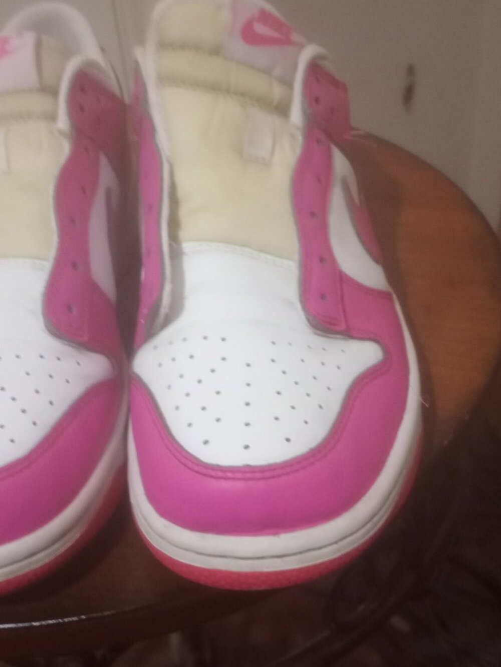 Nike Girls Dunk Low FB9109-102 Pink White Casual Shoes Sneakers Size 7Y - Picture 9 of 13